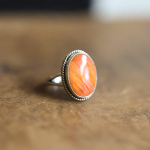 Spiny Oyster Boho Ring - Silversmith Ring - Spiny Oyster - Chili Pepper Ring - Sterling Silver Ring