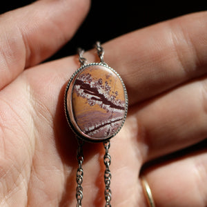 Sonora Jasper Bolo - Sonora Jasper Necklace - Jasper Mock Bolo - Silversmith Bolo - Bolo Style Necklace