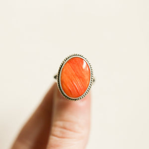 Spiny Oyster Boho Ring - Silversmith Ring - Spiny Oyster - Chili Pepper Ring - Sterling Silver Ring