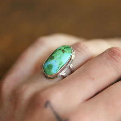 Sonoran Gold Turquoise Ring - OOAK Turquoise Ring - Choose Your Stone -  Sterling Silver