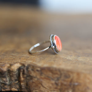 Spiny Oyster Delica Ring - Spiny Oyster Ring - Spiny Oyster - Sterling Silver Ring