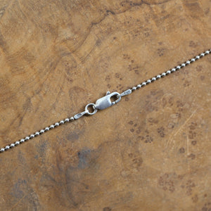 Sterling Silver Ball Chain - Silver Beaded Chain - Chain with Large Clasp - .925 Sterling Silver - Silversmith