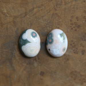 Ocean Jasper Post Drops - Freshwater Pearl Banded Agate - Choose Your Pair - Sterling Silver