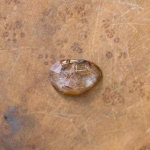 Copper Rutilated Quartz Pendant - Rutilated Quartz Necklace - Sterling Silver