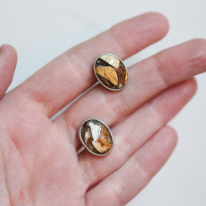 Brecciated Mookaite Cuff Links - .925 Sterling Silver Cufflinks - Silversmith - Jasper Cufflinks