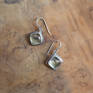 Citrine Drop Earrings - .925 Sterling Silver - Citrine Earrings - Sterling Silver