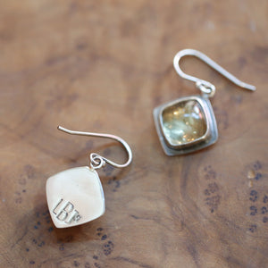 Citrine Drop Earrings - .925 Sterling Silver - Citrine Earrings - Sterling Silver