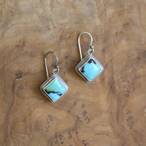 Turquoise Drop Earrings - Turquoise Earrings - Turquoise Drops - .925 Sterling Silver - OOAK