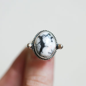 White Buffalo Lasso Ring - White Buffalo Ring - Silversmith Ring - OOAK