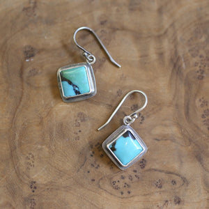 Turquoise Drop Earrings - Turquoise Earrings - Turquoise Drops - .925 Sterling Silver - OOAK