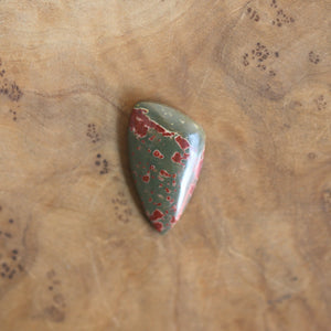 Red Creek Jasper Ring - OOAK Ring - Silversmith Ring - Hammered Silver Ring