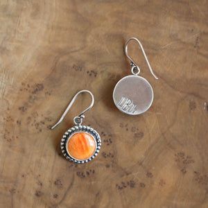 Sun Drop Earrings - Spiny Oyster Earrings - Chili Red Earrings - Orange Drop Earrings