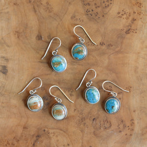 Ready to Ship - Blue Opal Earrings - Opal Drop Earrings - Silver Opal Earrings - OOAK