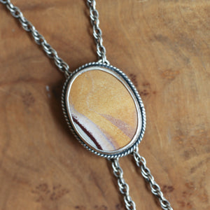 Ready to Ship - Sonora Jasper Bolo - Sonora Jasper Necklace - Jasper Mock Bolo - Silversmith Bolo