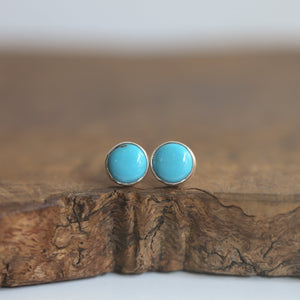 Ready to Ship - Turquoise Posts - American Turquoise Earrings - 10mm Turquoise Studs