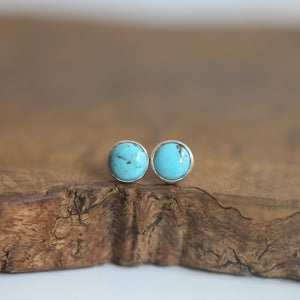 Ready to Ship - Turquoise Posts - American Turquoise Earrings - 10mm Turquoise Studs