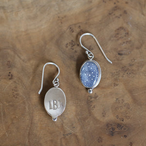 Ready to Ship - Blue Sponge Coral Earrings - Sterling Silver Drop Earrings