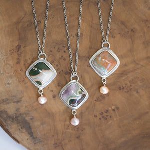 Choose your Ocean Jasper Pendant - .925 Silversmith - Ocean Jasper Necklace - Ready to Ship