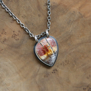 Ready to Ship - Red Creek Jasper Necklace - Jasper Pendant - Hanging Rock Pendant - OOAK