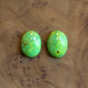 Green American Turquoise Drop Earrings - Choose Your Stone Pair - Green Turquoise Earrings