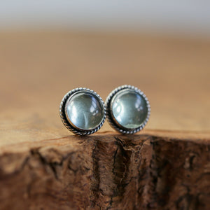 Fluorite Traditional Posts - Silversmith - Fluorite Earrings - Fluorite Post Earrings