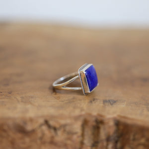 Blue Lapis Ring - AA Lapis Lazuli Ring - Silversmith - .925 Sterling Silver