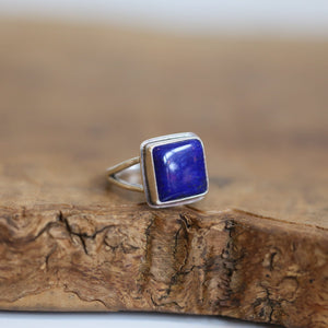 Blue Lapis Ring - AA Lapis Lazuli Ring - Silversmith - .925 Sterling Silver