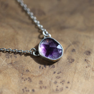 Trapiche Amethyst Necklace - Ready to Ship - Choose Your Purple Amethyst Pendant