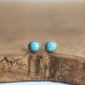 Traditional Turquoise Posts - Old Mine Turquoise - Ready to Ship - Turquoise Studs