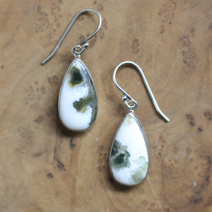 Ocean Jasper Earrings - Ocean Jasper Drops - Jasper Earrings - Sterling Silver