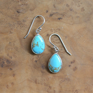 Ready To Ship - Turquoise Drop Earrings - Choose Your Pair - .925 Sterling Silver