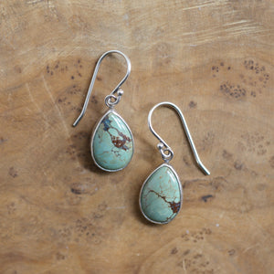 Ready To Ship - Turquoise Drop Earrings - Choose Your Pair - .925 Sterling Silver