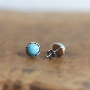 Traditional Turquoise Posts - Old Mine Turquoise - Ready to Ship - Turquoise Studs