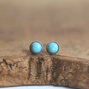 Traditional Turquoise Posts - Old Mine Turquoise - Ready to Ship - Turquoise Studs