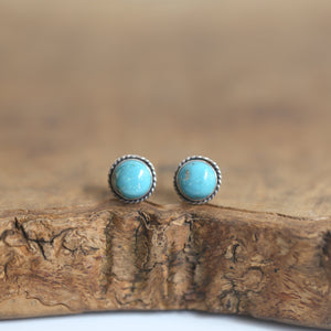 Traditional Turquoise Posts - Old Mine Turquoise - Ready to Ship - Turquoise Studs