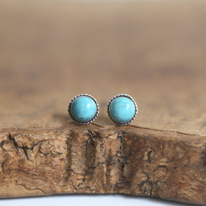 Traditional Turquoise Posts - Old Mine Turquoise - Ready to Ship - Turquoise Studs