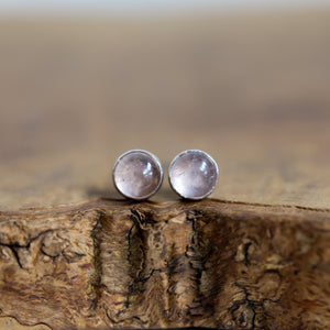 Morganite Post Earrings - Choose Your Stone - Morganite Studs - Aquamarine Posts - Sterling Silver