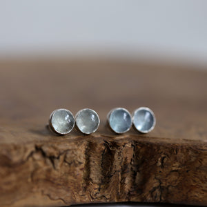 Morganite Post Earrings - Choose Your Stone - Morganite Studs - Aquamarine Posts - Sterling Silver