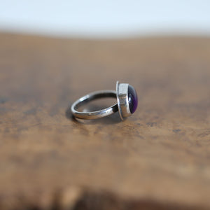 Amethyst East West Ring - Purple Amethyst Ring - AAA Amethyst - Silversmith - Sterling Silver