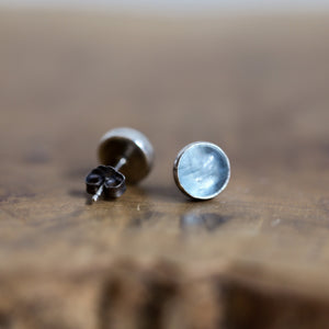 Morganite Post Earrings - Choose Your Stone - Morganite Studs - Aquamarine Posts - Sterling Silver