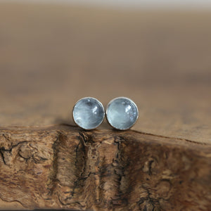 Morganite Post Earrings - Choose Your Stone - Morganite Studs - Aquamarine Posts - Sterling Silver