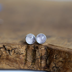 Morganite Post Earrings - Choose Your Stone - Morganite Studs - Aquamarine Posts - Sterling Silver