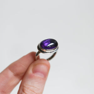 Amethyst East West Ring - Purple Amethyst Ring - AAA Amethyst - Silversmith - Sterling Silver