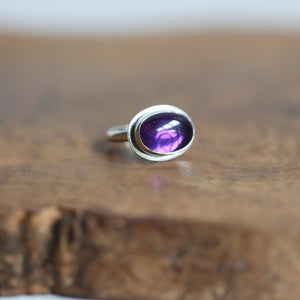 Amethyst East West Ring - Purple Amethyst Ring - AAA Amethyst - Silversmith - Sterling Silver