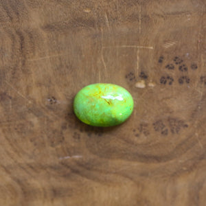 Green American Turquoise Ring - East West Turquoise Ring - Lime Green Turquoise - Sterling Silver Ring - OOAK