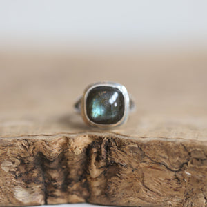 Labradorite Ring - .925 Sterling Silver - Labradorite Ring - Silversmith Ring