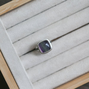 Chelsea Ring - Fluorite Ring - .925 Sterling Silver - Silversmith Ring - Multi-color Fluorite