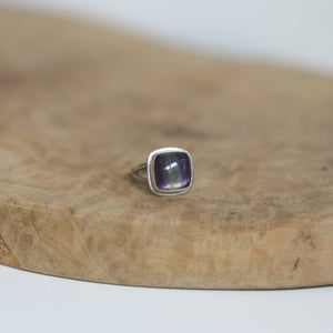 Chelsea Ring - Fluorite Ring - .925 Sterling Silver - Silversmith Ring - Multi-color Fluorite