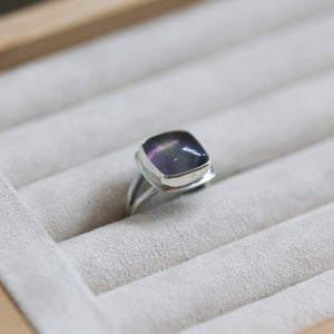 Chelsea Ring - Fluorite Ring - .925 Sterling Silver - Silversmith Ring - Multi-color Fluorite