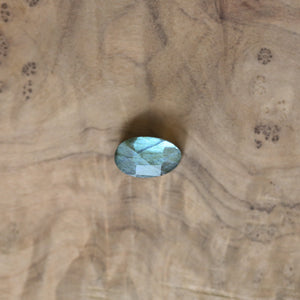 Orbits Ring - Rose Cut Labradorite Ring - .925 Sterling Silver - East West Oval Ring - Silversmith Ring